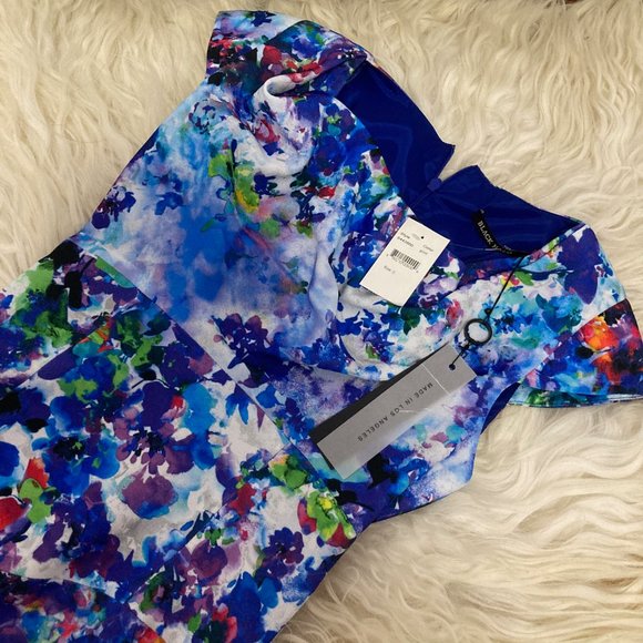 BLACK HALO Floral Print Knee-Length Dress - Picture 10 of 13